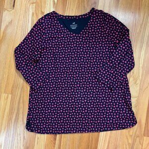 JJill more love collection tee size L Navy & Pink